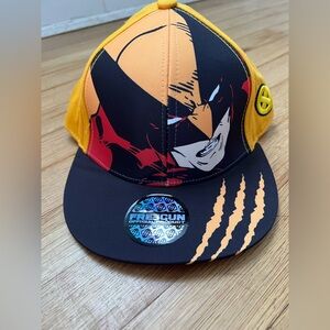 Marvel Wolverine Snapback Hat in Yellow, Black, Red